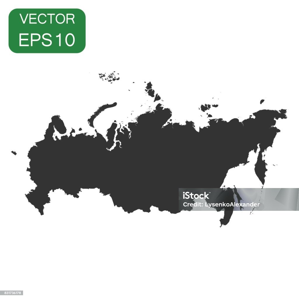 Vetores de Ícone Do Mapa De Rússia Pictograma De Federação Russa