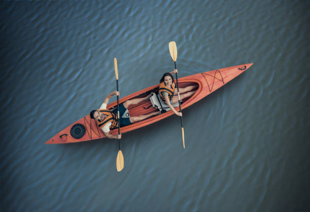 istock Couple travelling by kayak 831736778