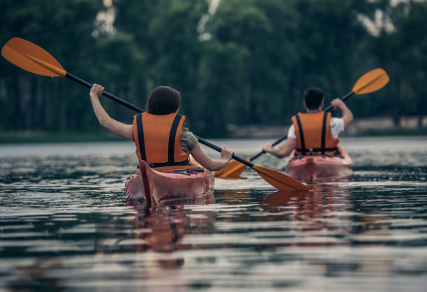 istock Couple travelling by kayak 831737176
