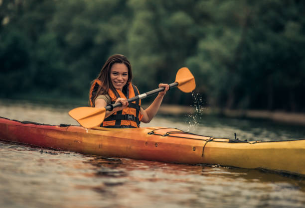 istock Woman and kayak 831741186