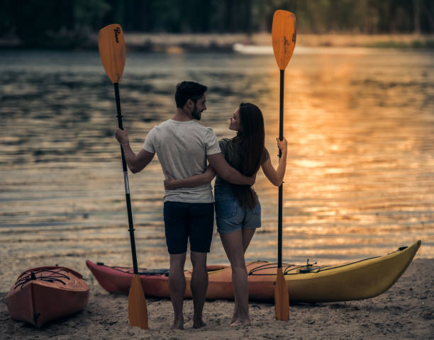 istock Couple travelling by kayak 831744460