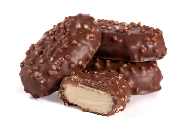 istock chocolate candy with white cream filling isolated on white background 831745238