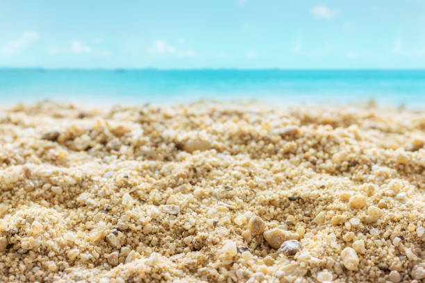 Sand on the beach. Used for the background, summer concept.