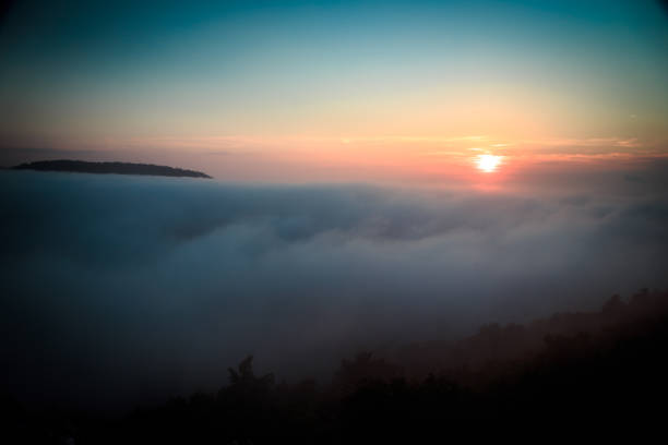 istock Foggy autumn evening in Val Rosandra 831760014