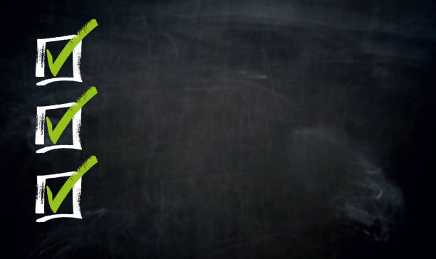 Checklist with Copyspace blackboard template Checklist with Copyspace blackboard template. hook equipment photos stock pictures, royalty-free photos & images