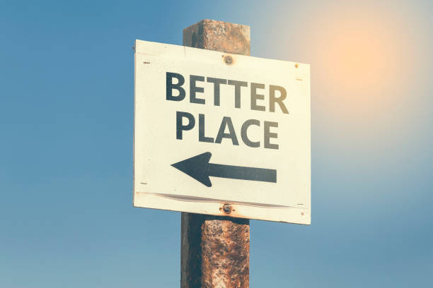 istock Better place word and arrow signpost 3 831767452