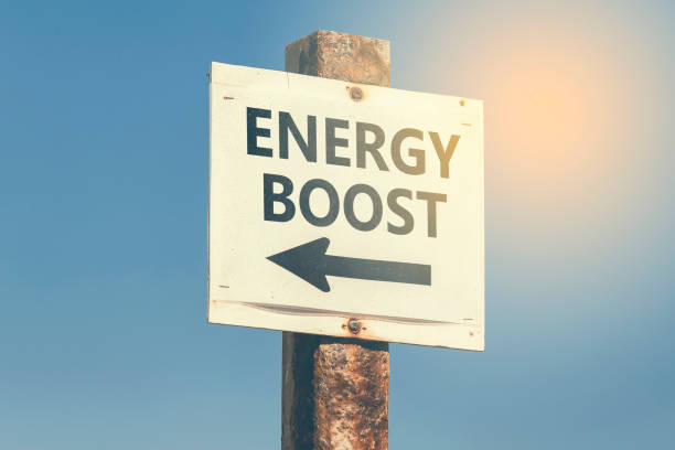 istock Energy boost word and arrow signpost 3 831776920
