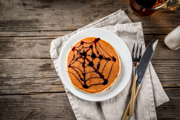 istock Halloween pancakes for children 831788560