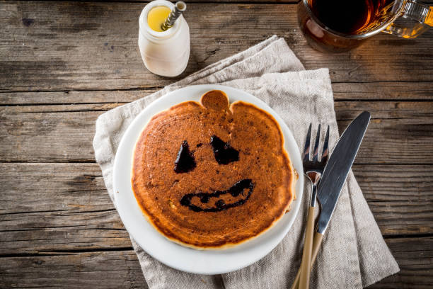istock Halloween pancakes for children 831789662