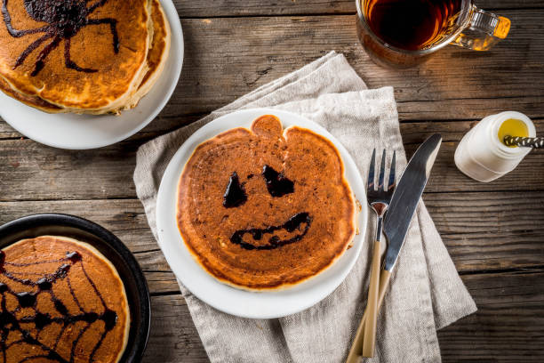 istock Halloween pancakes for children 831789948