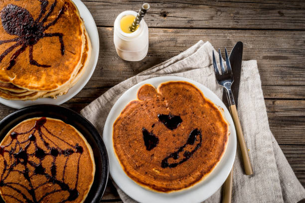 istock Halloween pancakes for children 831790030