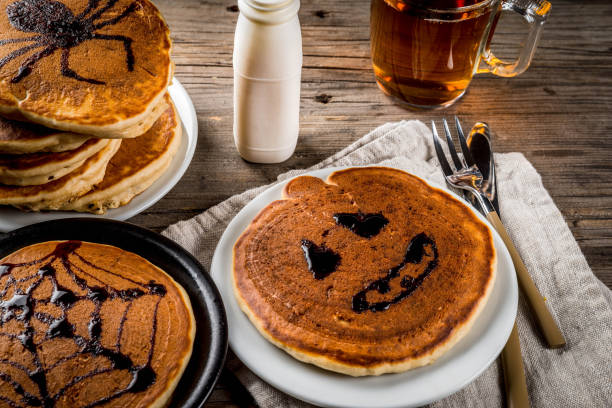 istock Halloween pancakes for children 831790052