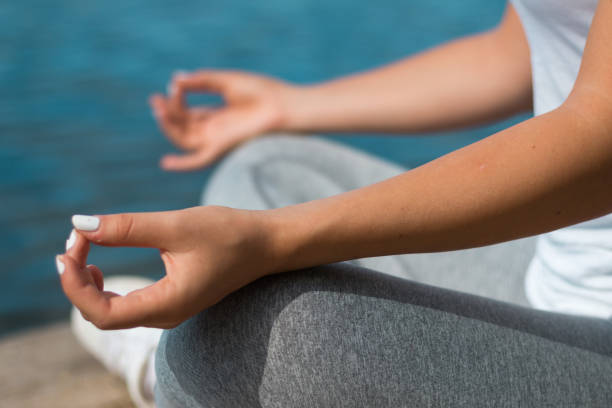 istock Meditation by the lake 831801338