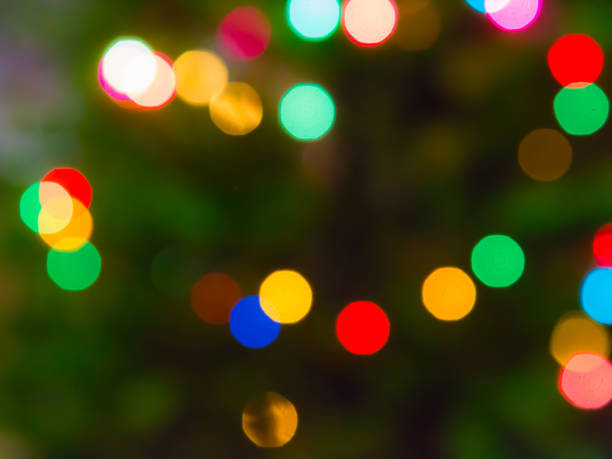 istock Beautiful rainbow background with blurred bokeh. Merry christmas 831801898