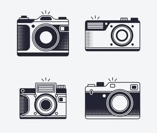 Vector illustration of Camera Icons and Symbols