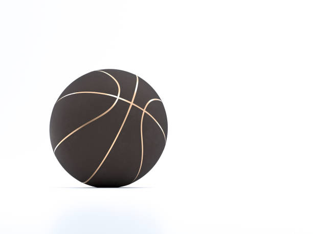 istock Metalic Basketball close-up on studio background 831811428