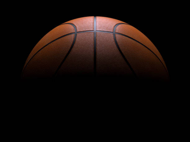 istock Metalic Basketball close-up on studio background 831811580
