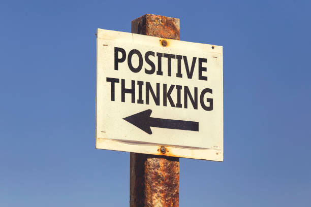 istock Positive thinking word and arrow signpost 2 831815016