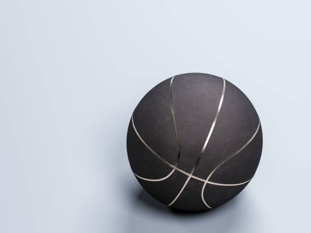 istock Metalic Basketball close-up on studio background 831815346