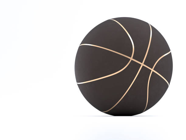 istock Metalic Basketball close-up on studio background 831815366