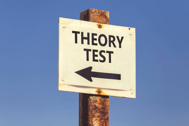 istock Theory test word and arrow signpost 2 831815378