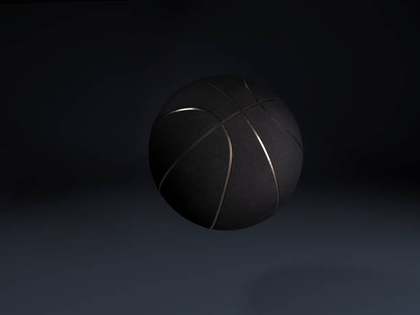 istock Metalic Basketball close-up on studio background 831815400