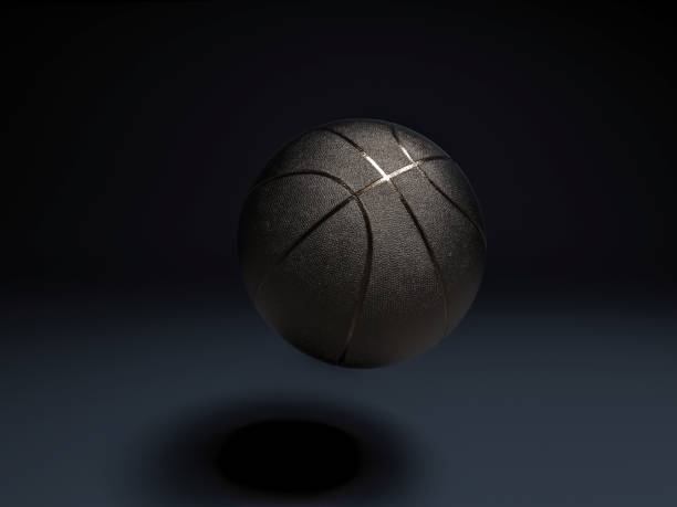 istock Metalic Basketball close-up on studio background 831815472