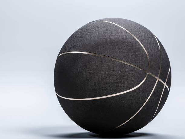 istock Metalic Basketball close-up on studio background 831817608