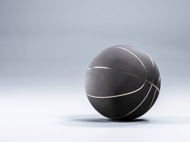 istock Metalic Basketball close-up on studio background 831817660