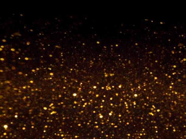 istock Silver overlay background of glittering lights with bokeh effect. 831818156