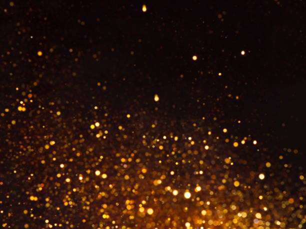 istock Silver overlay background of glittering lights with bokeh effect. 831821618