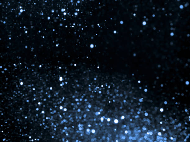 istock Silver overlay background of glittering lights with bokeh effect. 831821708