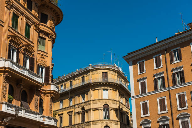 istock brown and orange houses at rome 831821892