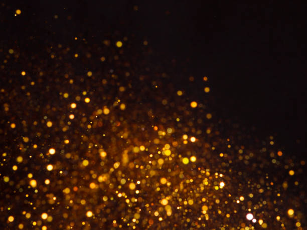 istock Silver overlay background of glittering lights with bokeh effect. 831822336