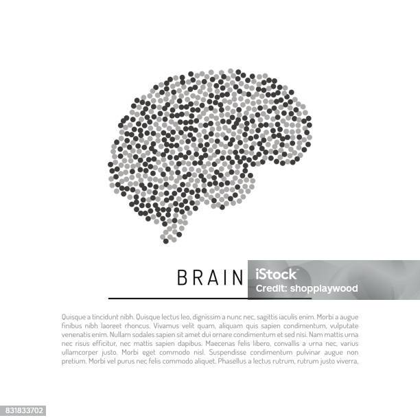 Vector Brain Isolated Stock Illustration - Download Image Now - Brain Damage, Spine - Body Part, Cable