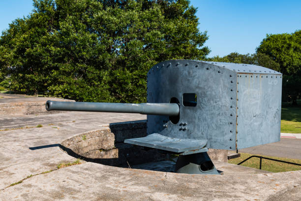 istock Antique Rapid-Fire Gun at Fort Monroe in Hampton, VA 831842876