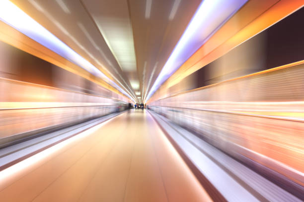 istock bridge in radial blur in night with lights on 831852790
