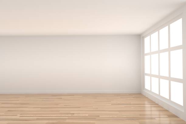 istock empty room with wood floor and light interior in 3D rendering 831864798