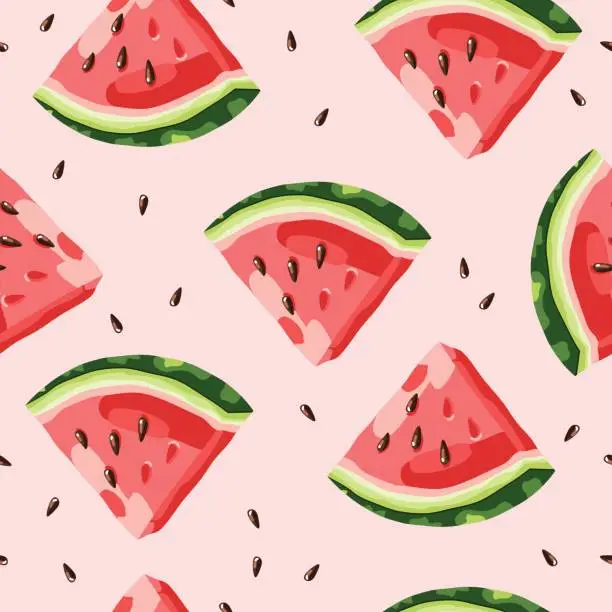 Vector illustration of Watermelon pattern vector