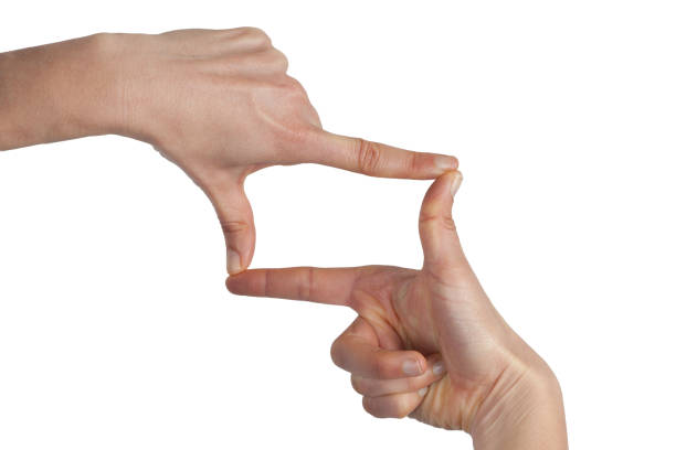 istock Woman hands making frame gesture isolated on white background with copy space 831888076