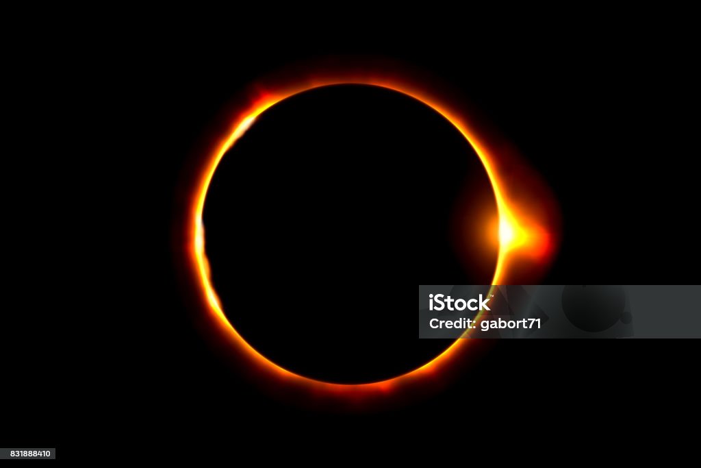 total solar eclipse Amazing scientific background - total solar eclipse, mysterious natural phenomenon when Moon passes between planet Earth and Sun Eclipse Stock Photo