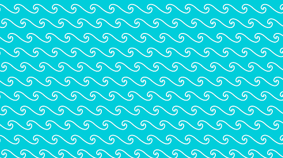 Minimalistic abstract hypnotic pattern. The illusion of movement. Tropical wavy green and white lines.