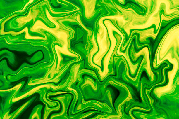 istock Fresh green marble abstract background. Marbling digital illustration. Green paint mesh. 831914142