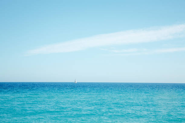 Sailing boats in the sea, Badalona, Barcelona, Spain