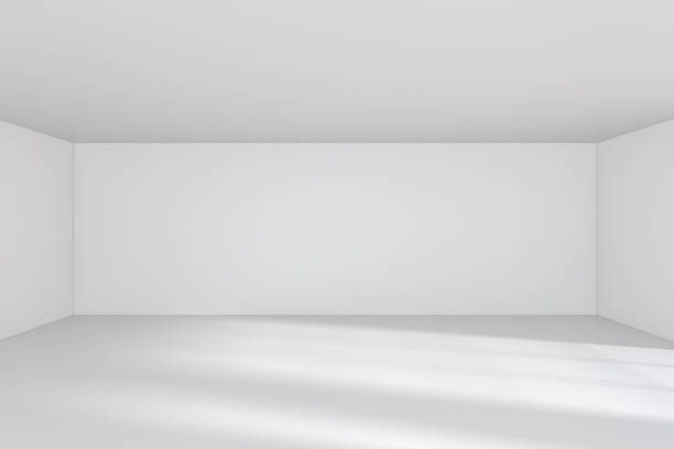istock large office with windows and falling light from the window to the floor. 3D rendering 831919782