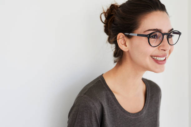 istock Smiling glasses girl 831932266