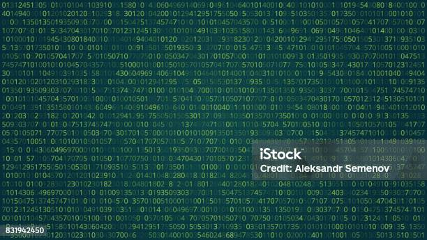 Abstract Technology Background Binary Computer Code Vector Illustration ...