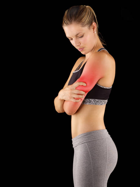 istock Acute pain in a woman elbow. 831971094