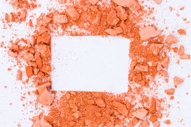 istock Eyeshadow Cosmetic Powder Scattered Copy Space. various set isolated on white background. The concept fashion and beauty industry. Abstract, place for text, the texture mineral makeup 831986610
