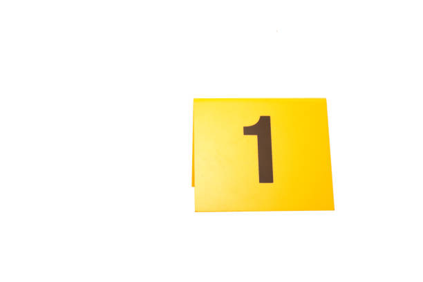 evidence marker number 1 for crime scene investigation concept isolated on white background evidence marker number 1 for crime scene investigation concept isolated on white background distance marker stock pictures, royalty-free photos & images